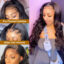 Load image into Gallery viewer, 13x4 Body Wave Lace Front Wig Pre Plucked 40 Inch Glueless Brazilian 13x6 Hd Transparent Lace Frontal Wigs For Women Human Hair
