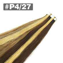 Load image into Gallery viewer, Tape in Hair Extensions Human Hair Brazilian Hair 100% Human Hair Extensions 20 Pcs Straight for Women
