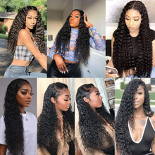 Load image into Gallery viewer, Brazilian Kinky Curly Human Hair Bundles Unprocessed Human Hair 3 Bundles Wet and Wavy Hair Bundles Hair Extensions for Woman
