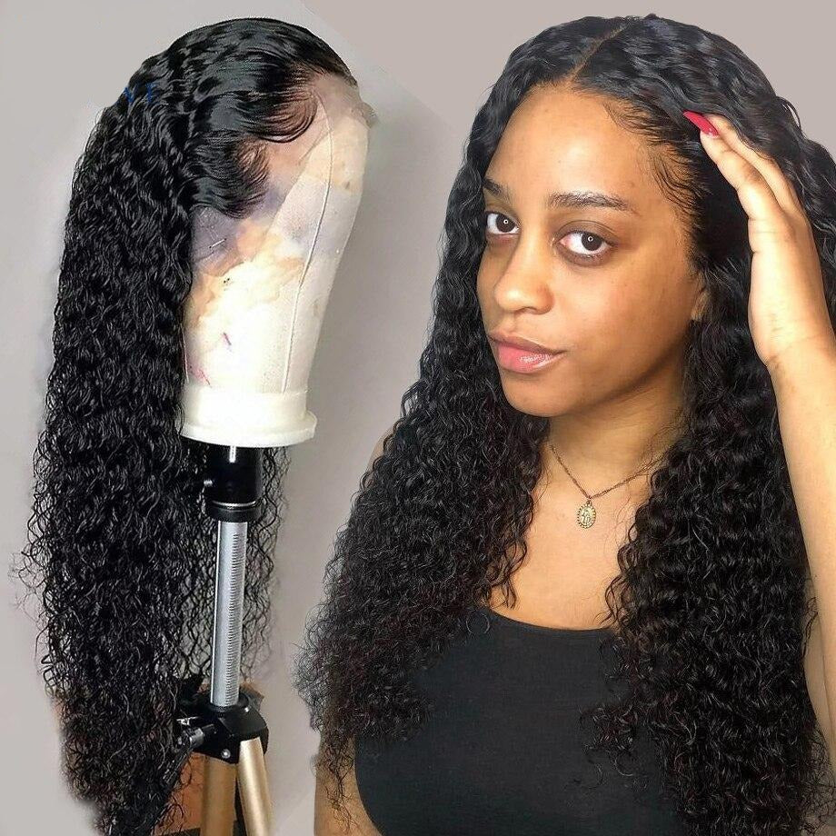 Lace Front Human Hair Wigs Deep Wave Curly Hd Frontal Bob Brazilian Afro 30 Inch Water Wig