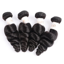 Load image into Gallery viewer, Loose Wave 4 Bundles Human Hair Non-Remy Hair Natural Color Hair Extension Cabelo Humano
