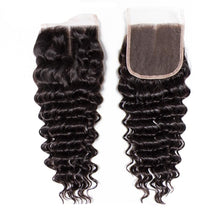 Load image into Gallery viewer, Deep Wave Closure HD Transparent Lace Closure 100% Remy Human Hair
