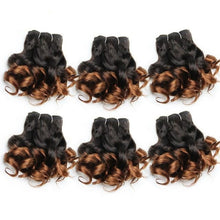 Load image into Gallery viewer, 6 Pcs/Lot Curly Hair Bundles 8 Inch Ombre Brazilian Hair Weave Bundles Color 1B/2/4/30/33/99J Human Hair Extension Remy
