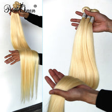 Load image into Gallery viewer, 613 Bundle Brazilian Weave 9A Virgin Human Hair 30-40 Inch Long Bundles Straight Blonde
