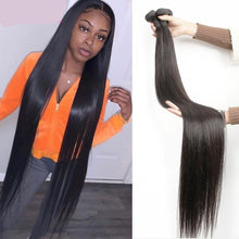 Load image into Gallery viewer, 30-40 Inch Straight Hair Bundles Brazilian Hair Weave Bundles Remy Hair Extensions
