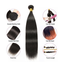Load image into Gallery viewer, 30-40 Inch Straight Hair Bundles Brazilian Hair Weave Bundles Remy Hair Extensions
