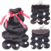 Load image into Gallery viewer, Loose Deep Wave Bundles With Closure Human Hair Bundles With 4x4 Lace Closure Brazilian Human Hair 3/4 Bundles With Closure
