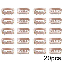 Load image into Gallery viewer, Alileader 20Pcs/Lot Clip In Hair Extension Wig Clips For Human Hair Bangs Snap Hair Clips For Extensions Metal Comb For Closure
