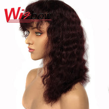 Load image into Gallery viewer, Curly Human Hair Wig Brazilian Hair Wig With Bangs Highlight Ombre Human Hair Wig T1B 30 Wigs For Women Machine Made Wigbow
