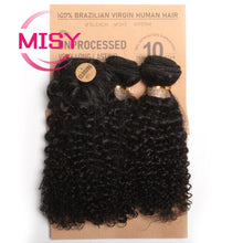 Load image into Gallery viewer, Short Brazilian Curly Hair Bundles With Closure Natural Human Hair Kinky Curly Bundles With Machine Made Closure For Women
