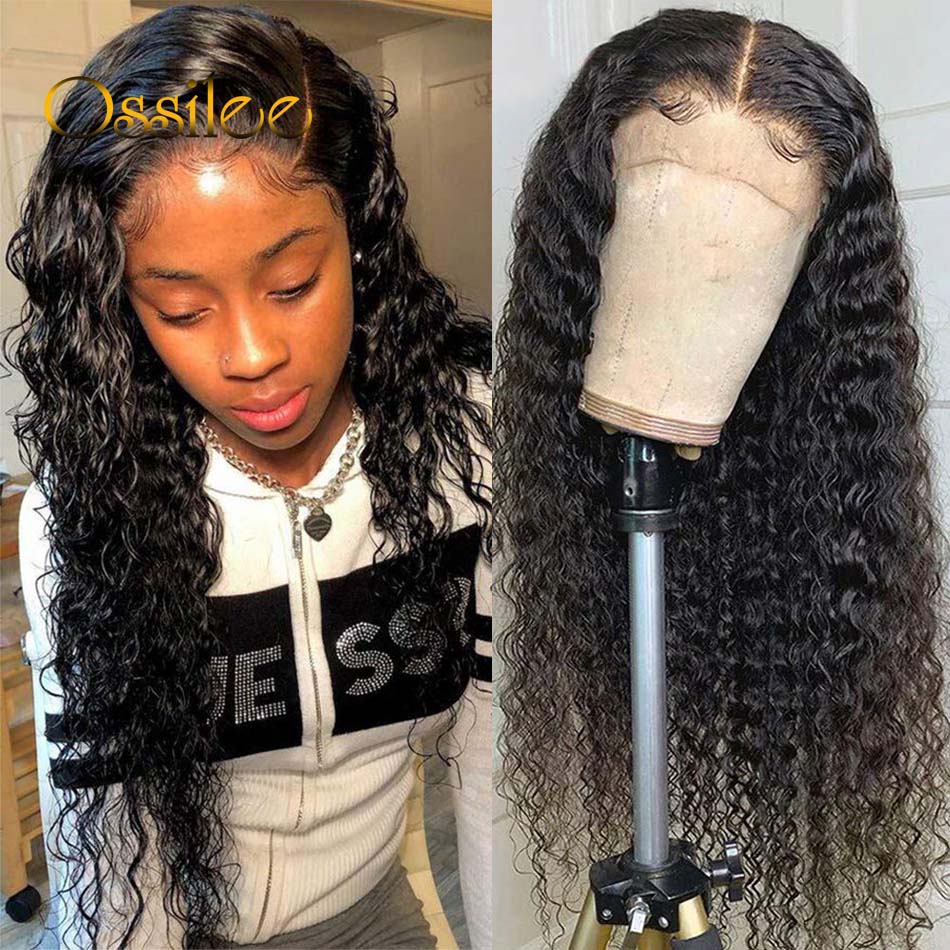 HD Transparent Lace Front Human Hair Wigs Deep Wave Wig 4x4/5x5 Lace Closure Wigs Remy Curly Human Hair Wig 13x4 Frontal Wigs