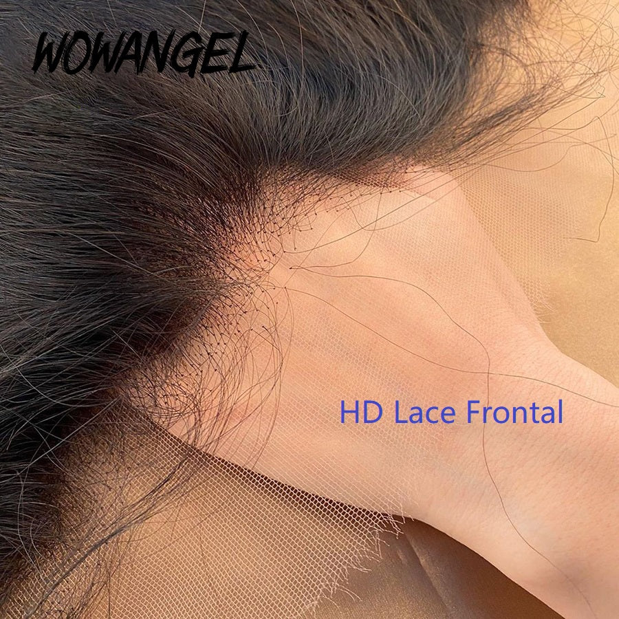 13x6 HD lace Frontal Invisible HD Transparent Lace Melt Skins Straight 6x6 5x5 HD Lace Closure Only Human Hair Remy Pre Plucked