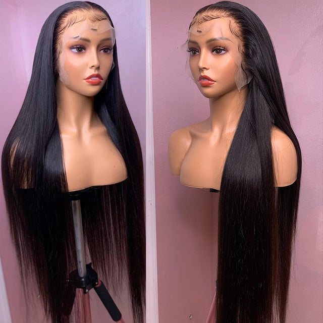 SoGreat 30 34 Inch Blonde Bone Straight Lace Front Human Hair Wig for Black Women Brazilian 13x1 T Part 613 HD Lace Frontal Wig