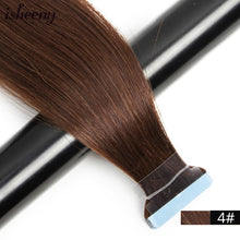 Load image into Gallery viewer, Isheeny Blonde Human Hair Tape In Extensions European Natural Hair Extensions Skin Weft 12&quot;-24&quot; Black Brown 100% Real Human Hair
