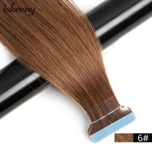 Load image into Gallery viewer, Isheeny Blonde Human Hair Tape In Extensions European Natural Hair Extensions Skin Weft 12&quot;-24&quot; Black Brown 100% Real Human Hair
