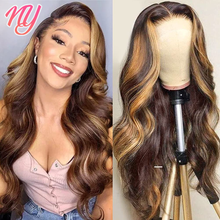 Load image into Gallery viewer, Highlight Wig Human Hair Body Wave Lace Front Wigs For Woman Human Hair 13x4 HD Lace Frontal Wig 8&quot;-32&quot; Colored Human Hair Wigs
