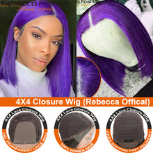 Load image into Gallery viewer, Ginger Orange Short Bob Lace Front Wigs 100% Human Hair Wigs Bob Lace Wigs For Women Blonde Orange Straight Brazilian Hair
