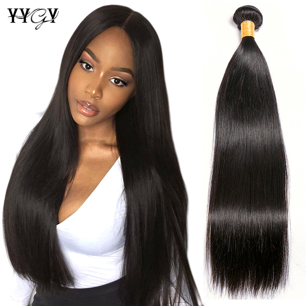 Straight Human Hair Bundles 26 28 30 Inch Brazilian Hair Weave Bundles For Women Natural Hair Extensions 3 4 Bundles Thick Remy