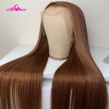 Load image into Gallery viewer, Chocolate Brown Lace Front Human Hair Wigs For Women 13x6 Lace Frontal Straight Wig Brown Colored 4x4 Lace Closure Remy Wig
