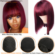 Load image into Gallery viewer, Ginger Orange Short Bob Lace Front Wigs 100% Human Hair Wigs Bob Lace Wigs For Women Blonde Orange Straight Brazilian Hair
