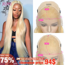 Load image into Gallery viewer, Straight HD 613 Blonde Lace Frontal Wig 13x4 Bone Straight Lace Front Wigs For Women Cheap Human Hair 4X4 Lace Closure Wigs Remy
