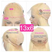 Load image into Gallery viewer, Straight HD 613 Blonde Lace Frontal Wig 13x4 Bone Straight Lace Front Wigs For Women Cheap Human Hair 4X4 Lace Closure Wigs Remy
