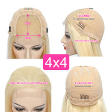 Load image into Gallery viewer, Straight HD 613 Blonde Lace Frontal Wig 13x4 Bone Straight Lace Front Wigs For Women Cheap Human Hair 4X4 Lace Closure Wigs Remy
