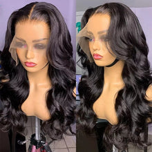 Load image into Gallery viewer, Body Wave Lace Front Wig Brazilian Pre Plucked Human Hair Wigs For Women 13x4 Hd Frontal Wig Full 30 40 Inch Loose Deep Wave Wig
