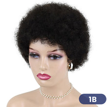 Load image into Gallery viewer, Short Curly Hair Wigs Pixie Cut Brazilian Human Hair For Black Women Natural Black Glueless Afro Kinky Curly Fluffy Hair Wigs
