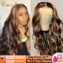 Load image into Gallery viewer, Highlight Wig Lace Front Human Hair Wigs For Women Brazilian Body Wave Lace Frontal Wig 13x4 Pre Plucked Colored Human Hair Wigs
